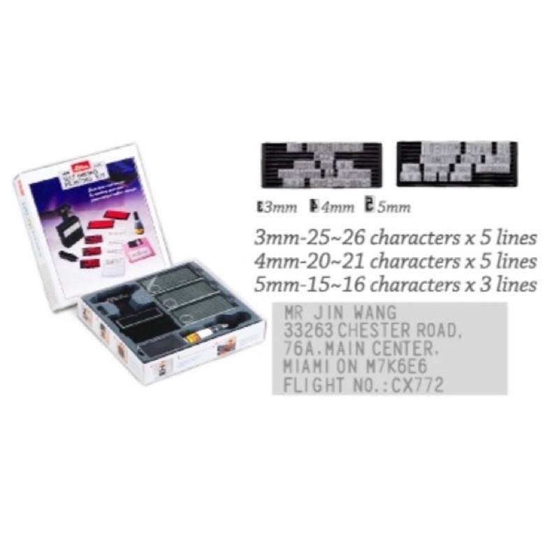 Dấu bộ ghép chữ có mực sẵn Shiny S600 Self-Inking Printing Kit