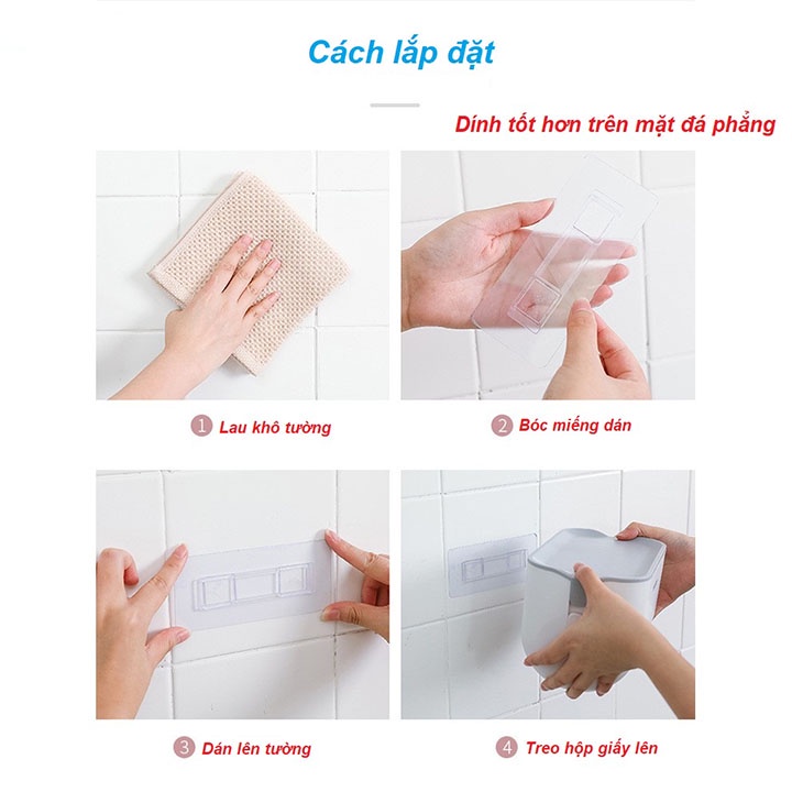 Kệ Đựng Giấy Vệ Sinh Dán Tường Chống Thấm Vi Khuẩn Chất Liệu Nhựa Cao Cấp Siêu Tiện Lợi Kotic_shop