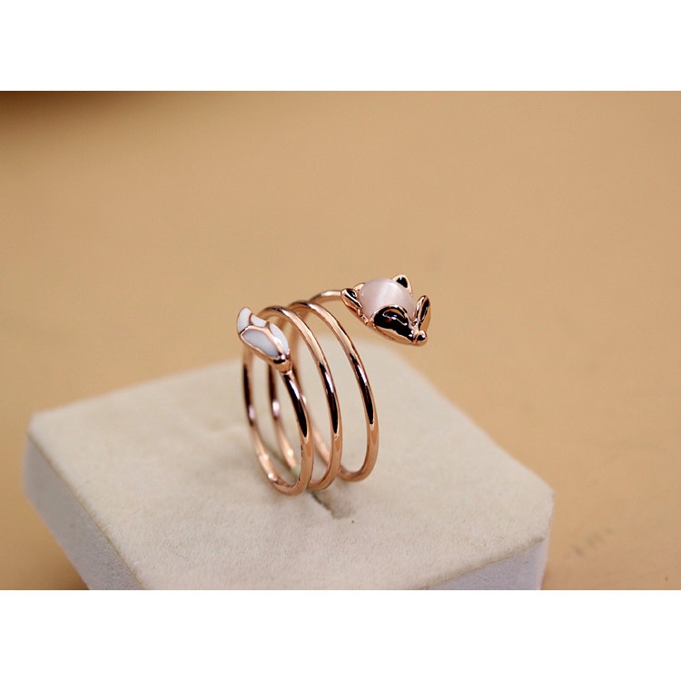 Nhẫn đeo tay bằng kim loại đính đá thời trang Hàn Quốc cho nữ