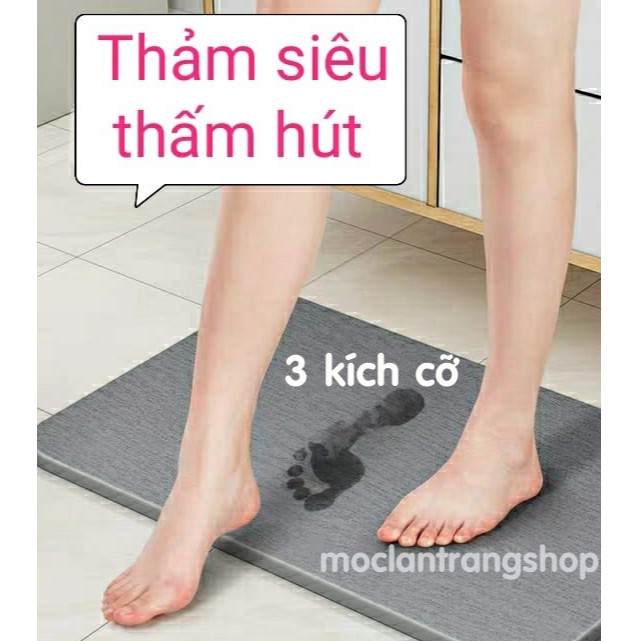 Thảm tảo cát siêu thấm hút cỡ size to nhỏ loại 1 dày dặn. Thảm đá nhà tắm kèm tấm lót chống trượt chất lượng cao