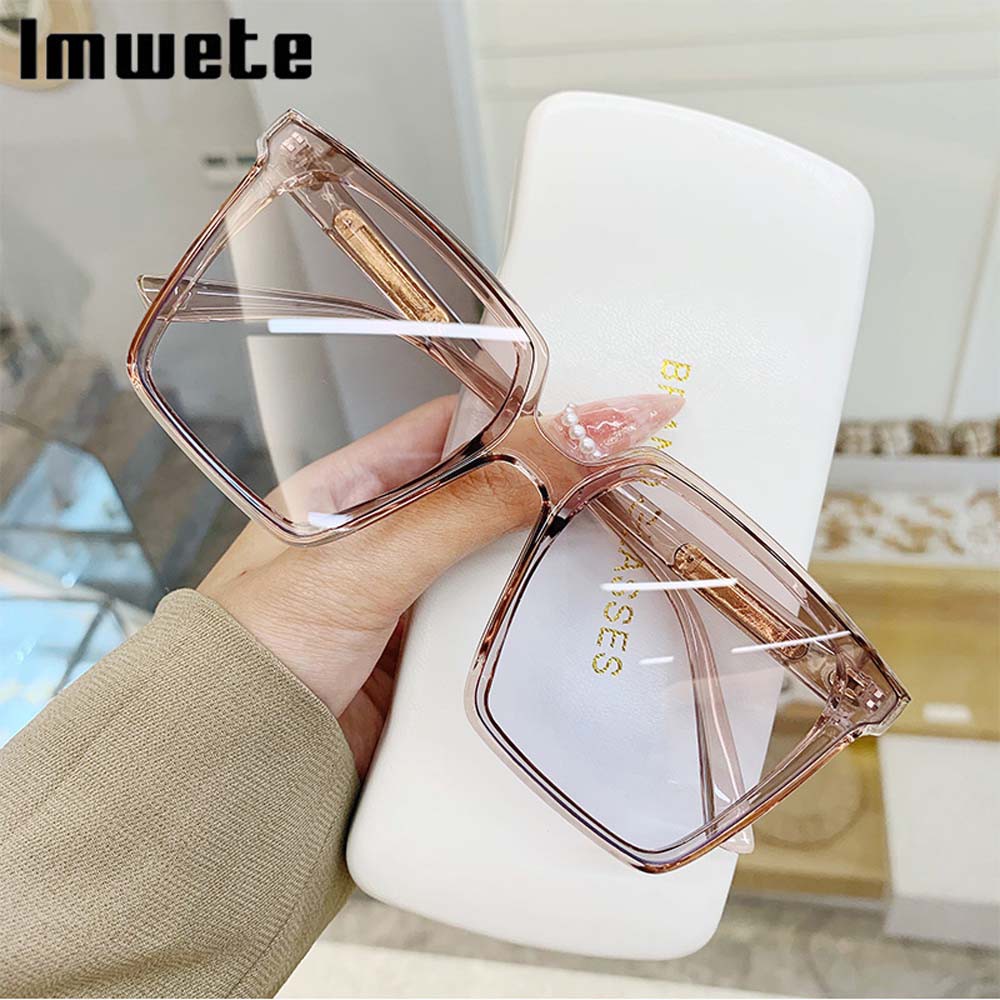 Kính mát nữ gọng vuông chống tia UV400 phong cách Hàn Quốc