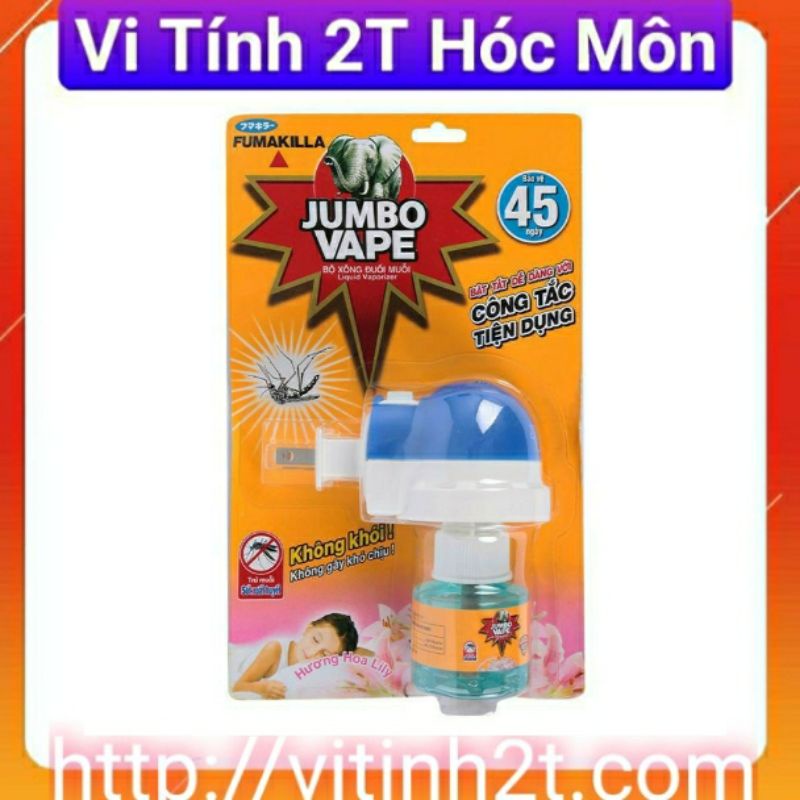 ( Hỏa tốc TpHCM) Máy xông đuổi muỗi và lọ tinh dầu Jumbo Vape