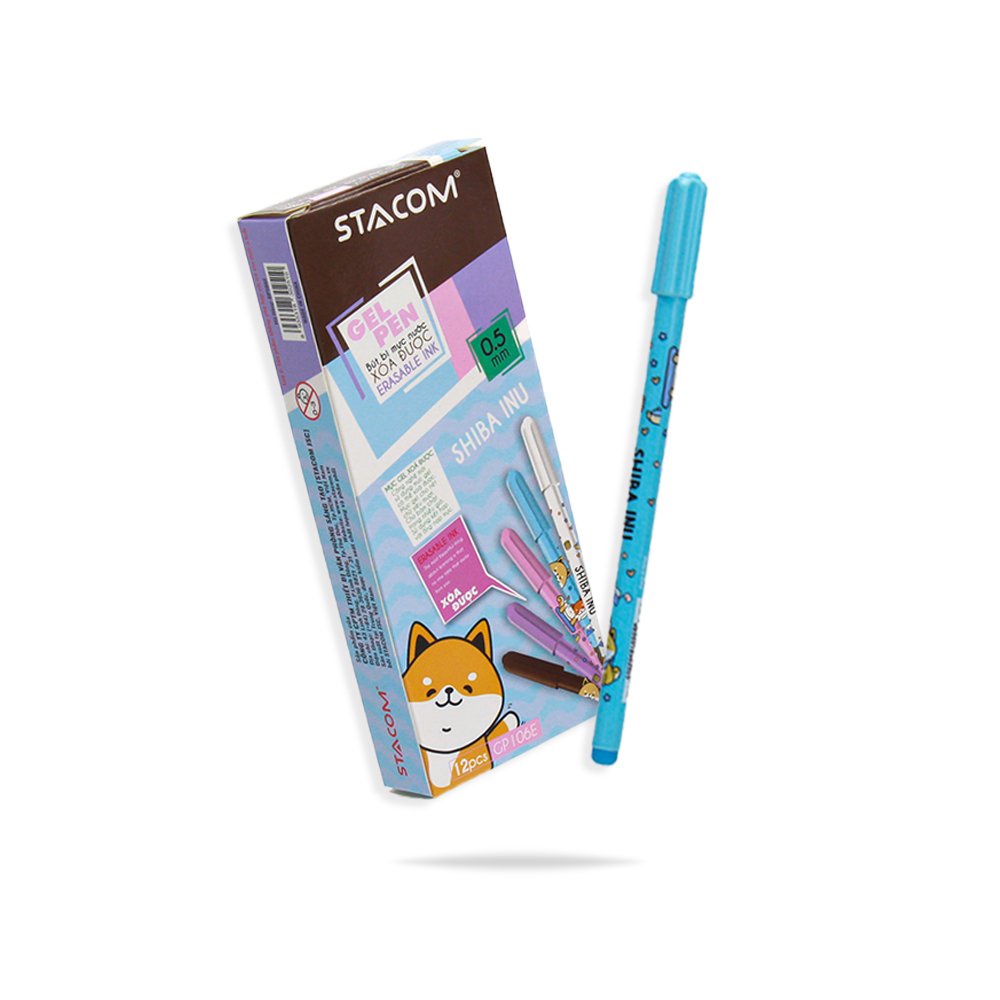 Bút mực gel xóa được đầu 0.5mm nắp đậy STACOM - GP106E