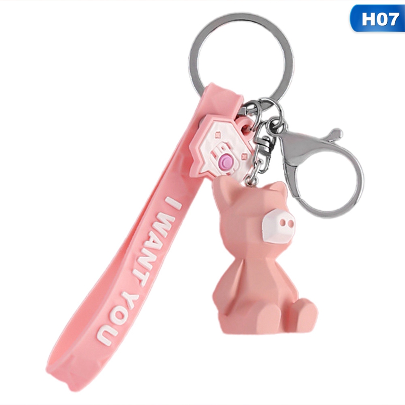 Tmdbyx Móc khóa hình khủng long/thỏ dễ thương tiện dụng