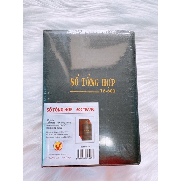 Sổ da tổng hợp Hải Tiến 600 trang sổ ghi chép dày đẹp bìa giả da cao cấp Binkids S2