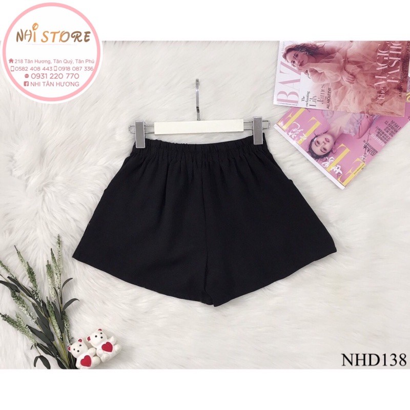 [FREESHIP 50K] QUẦN SHORT NGẮN NHISTORE LƯNG LIỀN ỐNG RỘNG VẢI COTTON LẠNH FREESIZE DƯỚI 57KG