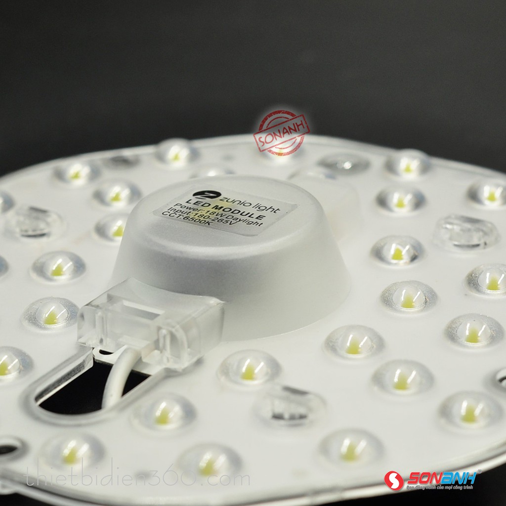 Vỉ led tròn 12w/18w/24w 220v 3 chế độ ánh sáng bọc thấu kính dùng thay lắp sửa chữa đèn led