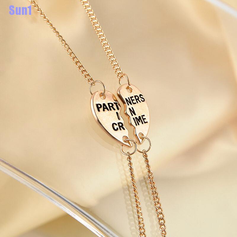 Set 2 Khuôn Mặt Hình Trái Tim In Chữ Best Friend Forever