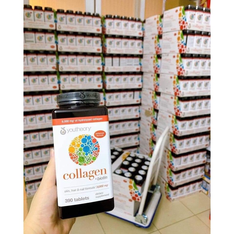 Viên uống Collagen Youtheory Biotin [CÓ BILL] 390 viên của Mỹ
