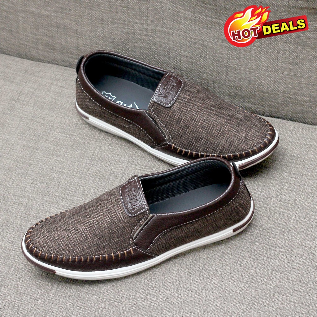 Giày lười nam. Giày mọi nam. Giày lười phong cách thời thượng hot 2019 mã MD1 nâu đất.(Ưu đãi lớn giảm 50%) | BigBuy360 - bigbuy360.vn