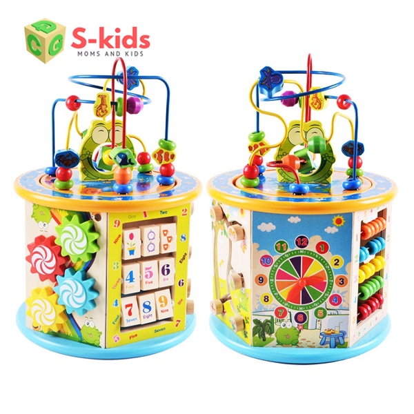 Đồ Chơi Gỗ S-kids, Hộp đa năng 8 in 1 cho bé phát triển toàn diện các kỹ năng