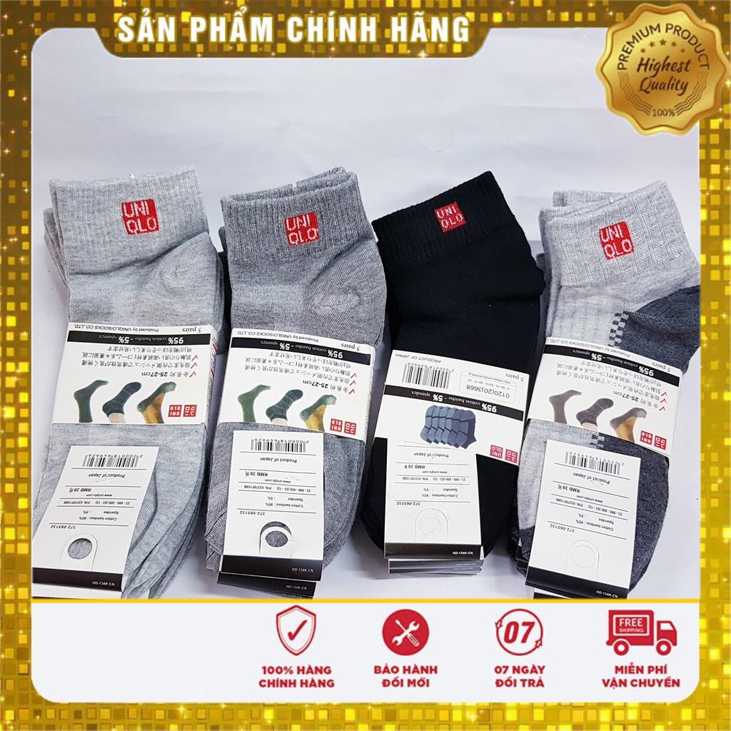 Tất/Vớ nam cổ trung thương hiệu Nhật Bản, tất Uniqlo chất cotton kháng khuẩn khử mùi🎁Giá Sỉ🎁