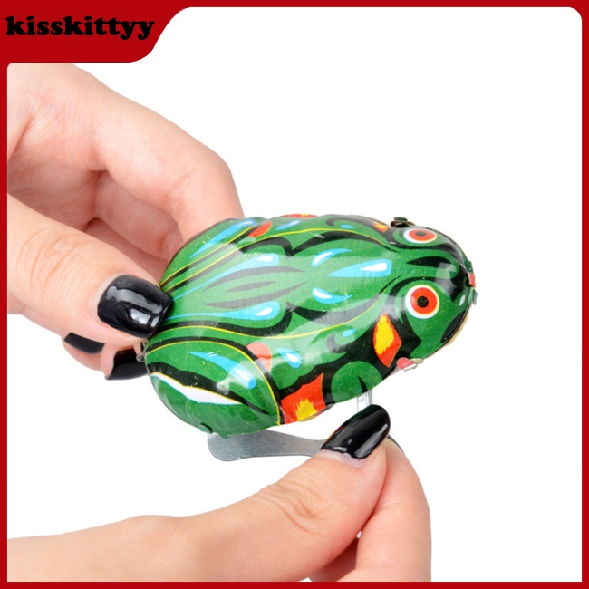 Đồ Chơi Lên Dây Cót Hình Con Ếch Nhảy Bằng Kim Loại Vintage Cho Trẻ Em