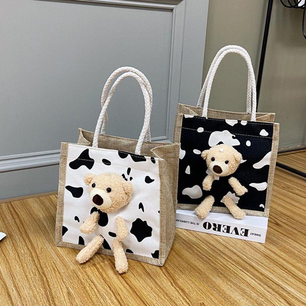 Túi Xách Canvas Họa Tiết Hoạt Hình Dễ Thương