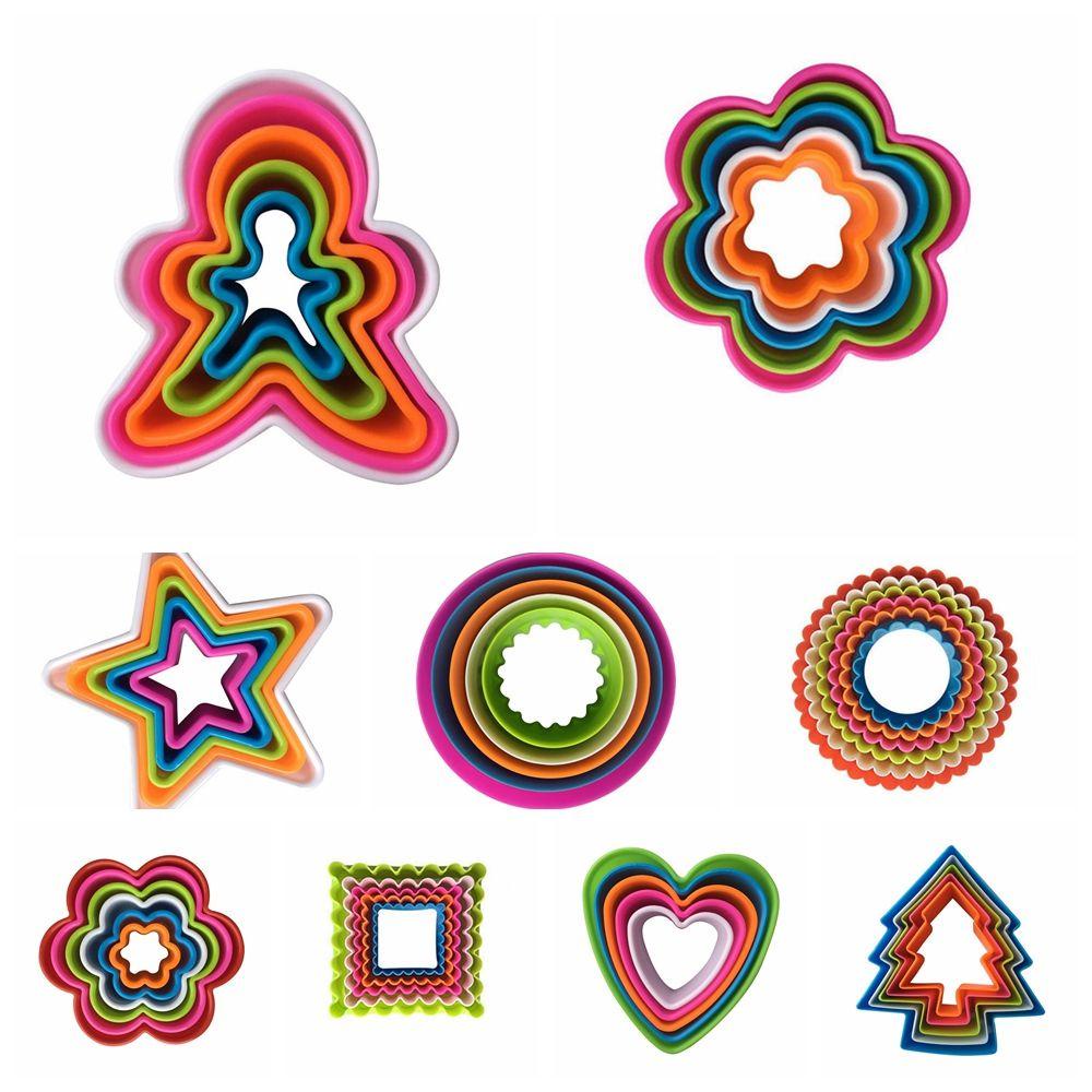 CONOPERY Bộ 5 / 6 Khuôn Cắt Bánh Quy / Kẹo Đường Trang Trí Thủ Công