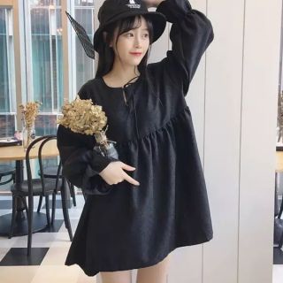 [Hàng order] Đầm babydoll tay dài uzzlang phong cách Hàn Quốc