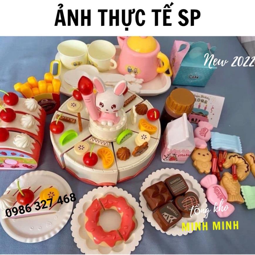Đồ Chơi Bánh Sinh Nhật,Đồ Chơi Cắt Bánh Ngọt- loại lớn 85 CHI TIẾT KÈM NHẠC VÀ ĐÈN  Cho Bé trai, bé gái