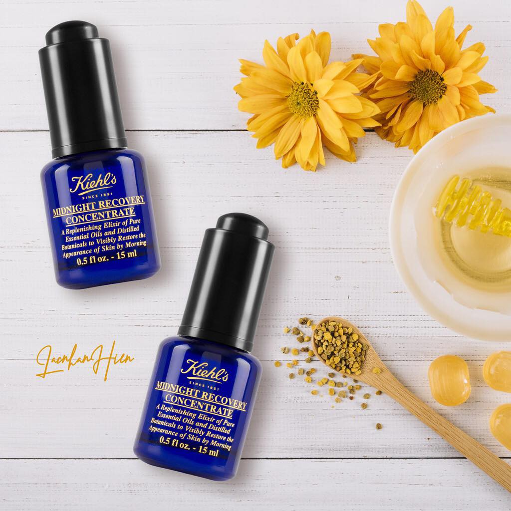 Set dưỡng da Kiehl's Nourishing Essentials (Kem mắt bơ + Serum Midnight)