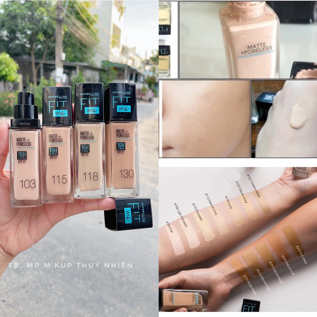 Kem nền Maybe-llinee Fit- Me có vòi nhấn