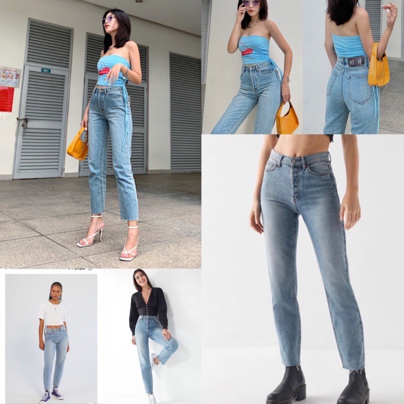 Quần slim straight cạp cao B.D.G urban outfitters chuẩn