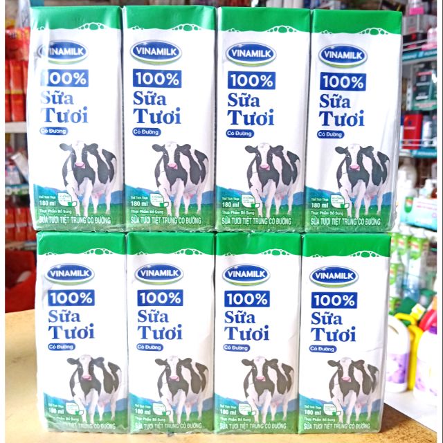 Sữa tươi 100% Vinamilk 180ml x 48 hộp .