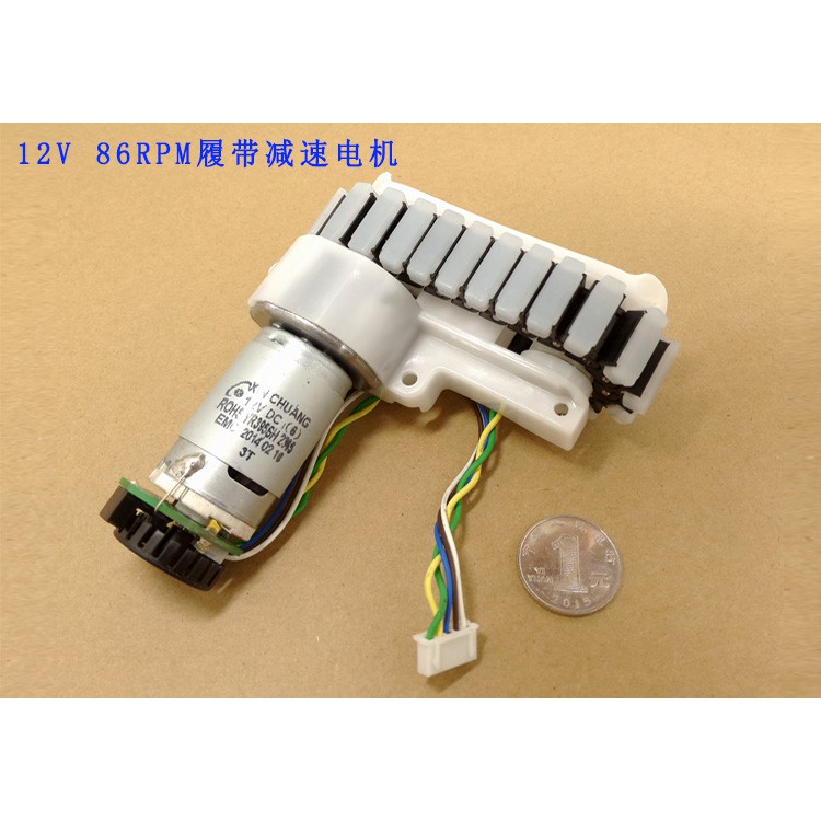 Bánh xích kim loại 12V động cơ bánh răng tự làm robot xe đẩy - chế xe tăng và các loại xe bánh xích