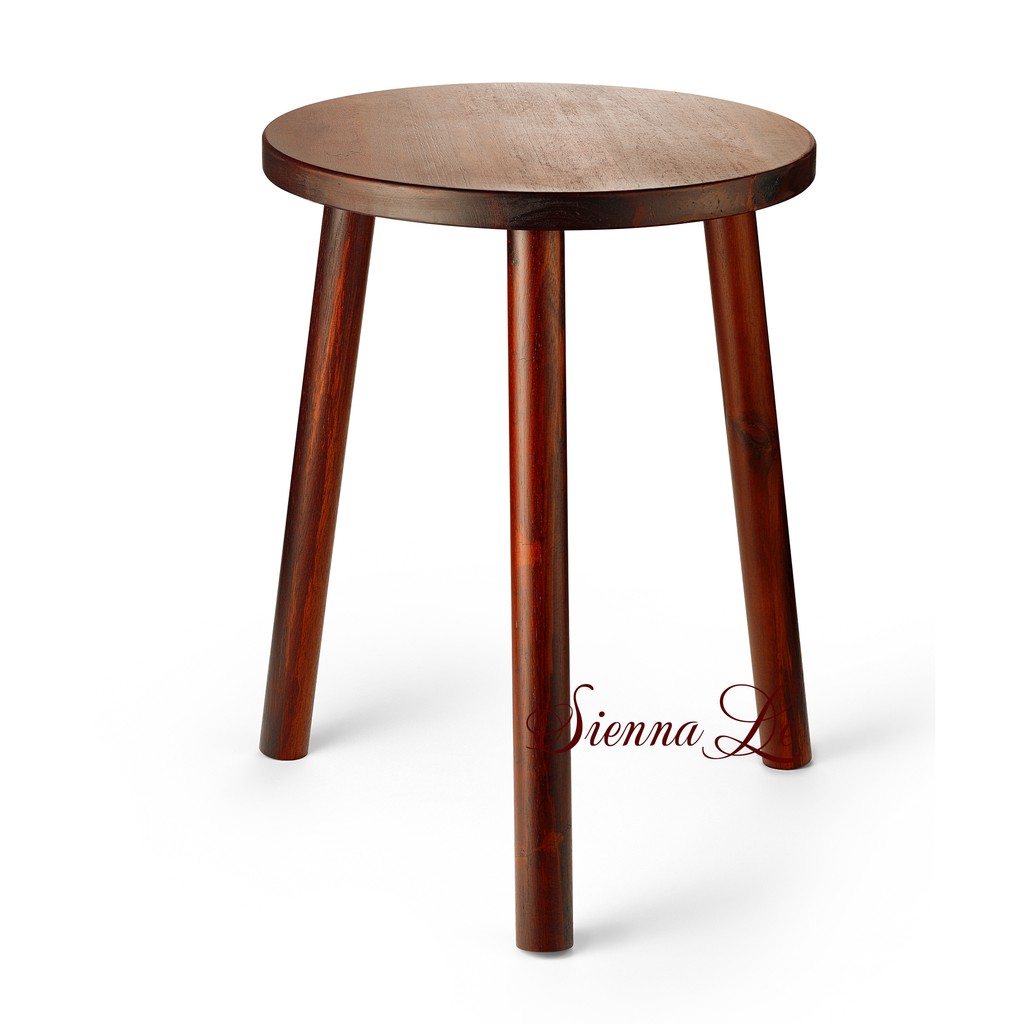 Sienna Le Kệ Giá Tròn Nhỏ Đỡ Chậu Hoa Đôn Gỗ Bàn Trà 3 Chân  40x30cm