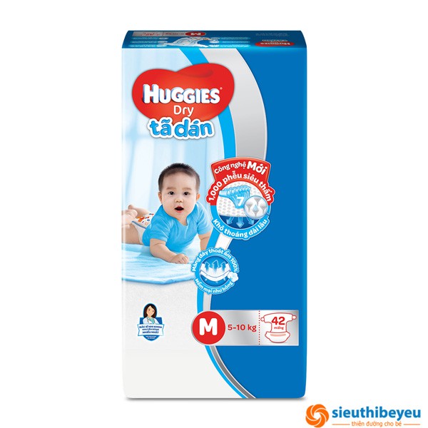 Bỉm dán Huggies M48/L42/XL38