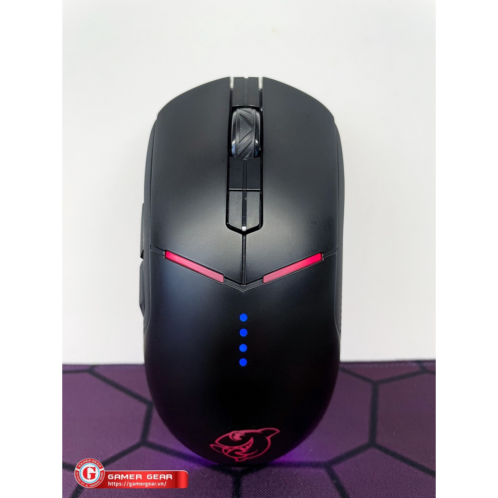 Chuột Không Dây Ajazz DMW150 RGB Black/White- Dual mode 2.4G/ Type-C Gaming Mouse