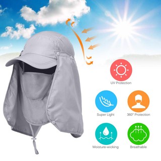 Mũ lưỡi trai chống nắng FIMAX, nón chống nắng nửa đầu kèm khẩu trang và tấm che 2 mặt, mũ golf chống nắng nam