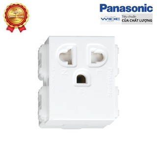 Ổ CẮM ĐƠN PANASONIC WIDE CÓ MÀN CHE VÀ DÂY NỐI ĐẤT WEV1181SW