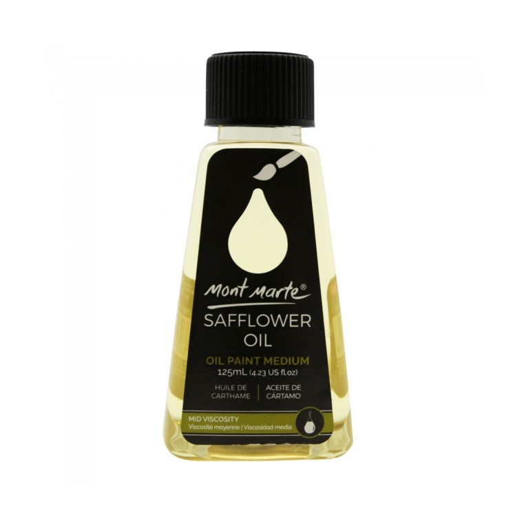 [Dung môi sơn dầu] Mont Marte Safflower Oil / Refined Linseed Oil / Thickened Linseed Oil - 125ml