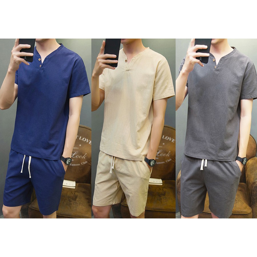 Bộ ngắn tay đũi nam trẻ trung - AP13A | BigBuy360 - bigbuy360.vn