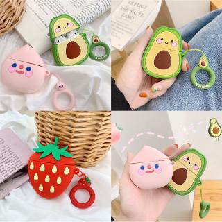 Case hình trái đào/ trái bơ hoạt hình dành cho hộp tai nghe không dây Airpods Airpods2