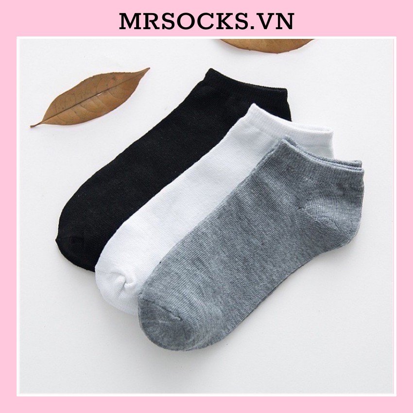 Vớ Tất Trơn Cổ Ngắn Nam Nữ Loại Mỏng Size 36-44 Cotton Kháng Khuẩn Mang Êm Chân MRSOCKS - VN056