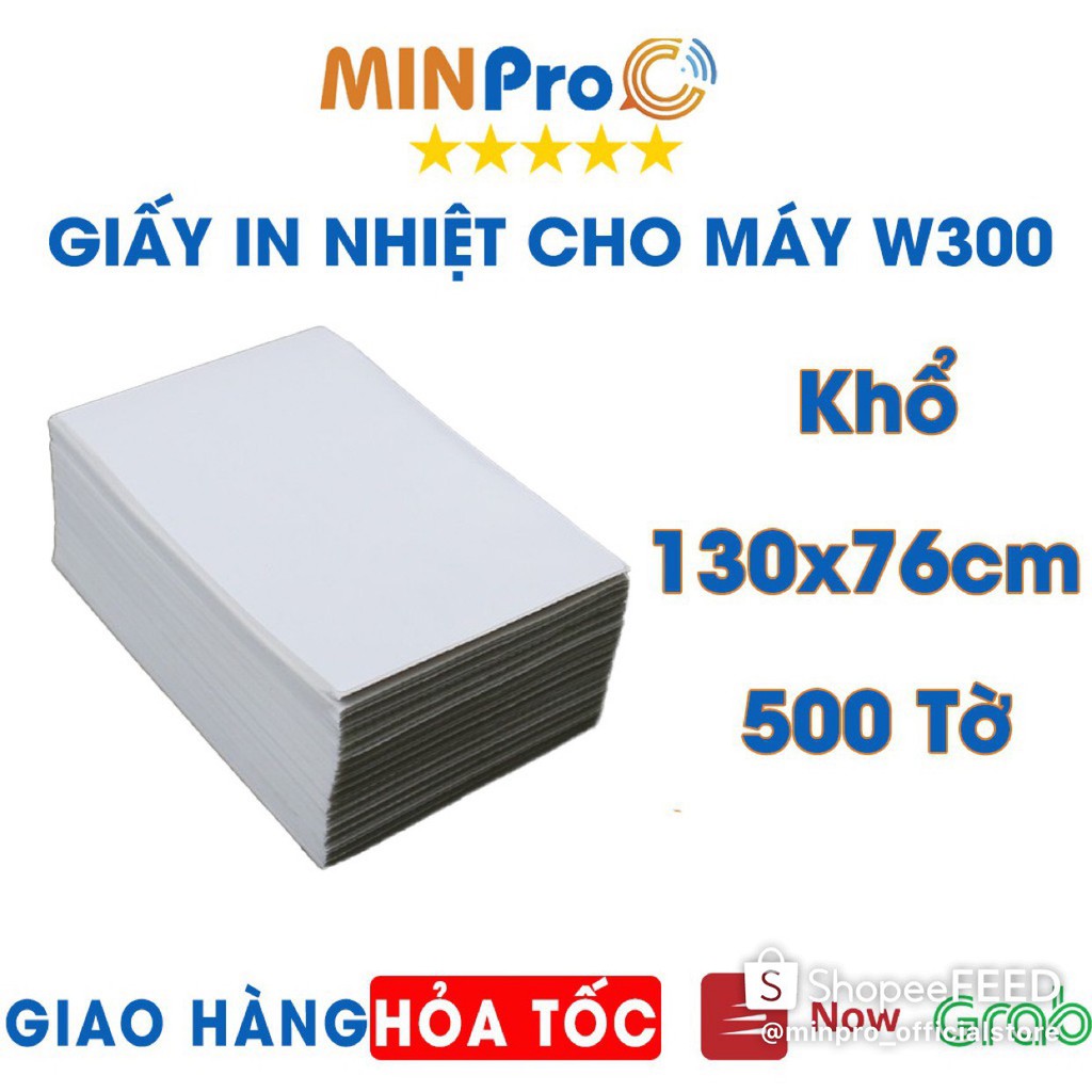 Máy in nhiệt MINPRO W300 in đơn hàng TMĐT kèm khay và 500 tờ giấy in nhiệt 130x76cm bảo hành 12 tháng | BigBuy360 - bigbuy360.vn