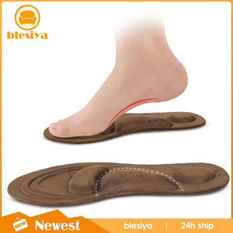 Cặp Đệm Lót Giày 4D Bằng Xốp Mềm Giúp Giảm Đau Tiện Dụng