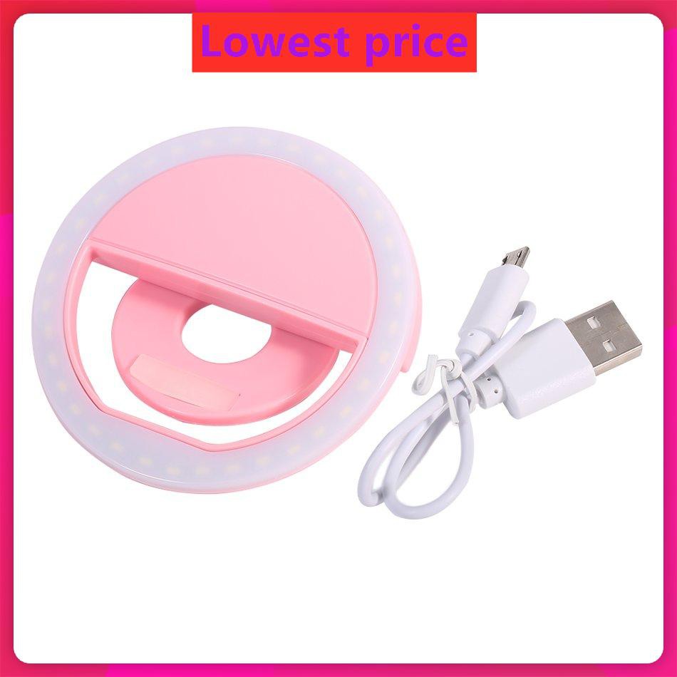 SG-11 Mini Rechargeable Phone LED Selfie Lamp Ring Light Night Using Light