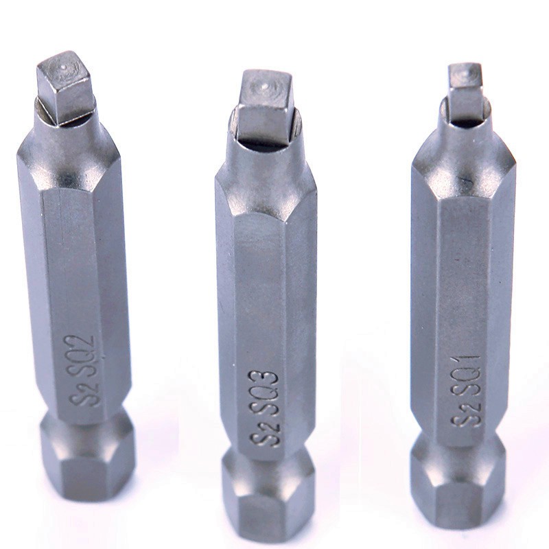 Bộ 3 Đầu Tua Vít Nam Châm Dạng Vuông 50Mm 1 / 4 Inch