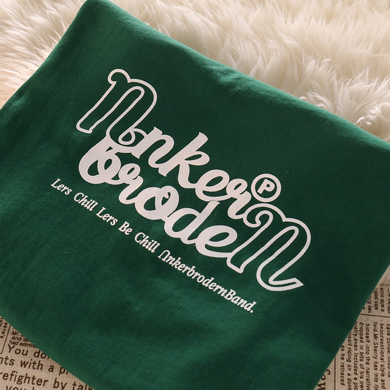 NUZIRO  Áo thun nữ  tay ngắn cổ tròn màu xanh lục thời trang