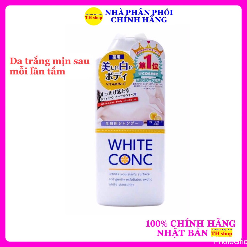 Sữa tắm trắng da White ConC Body Shampoo 360ml - Da trắng mịn sau mỗi lần tắm