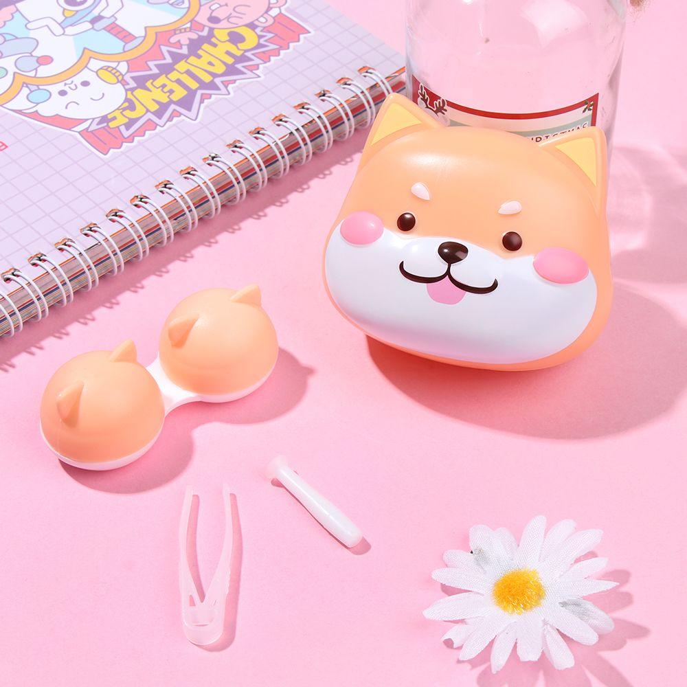 Hộp Đựng Kính Áp Tròng Hình Chú Chó Shiba Inu Dễ Thương