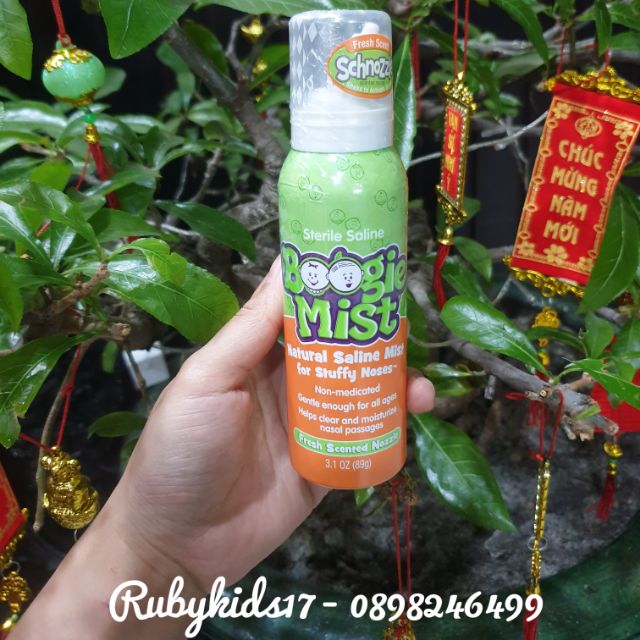 Xịt mũi vô trùng, kháng khuẩn Boogie Mist 89g Mỹ