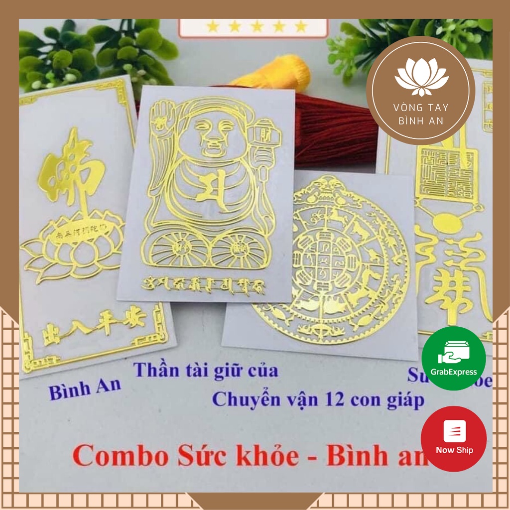 Miếng Dán Linh Phù Tài Lộc Bình An May Mắn Dán điện thoại máy tỉnh bảng đồ dùng