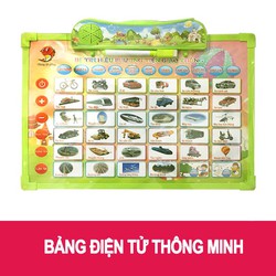 Bảng chữ cái điện tử 11 trong 1 giúp bé vừa học tiếng việt và tiếng anh, dễ dàng, kèm 5 bảng giấy 2 mặt