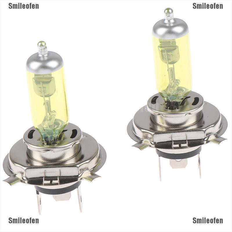 Bộ 2 Đèn Pha Halogen 55w H4 3000k 12v Chất Lượng Cao
