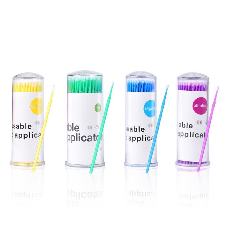 Bông tăm hộp nhựa 100c dùng trong phun xăm spa nail mi