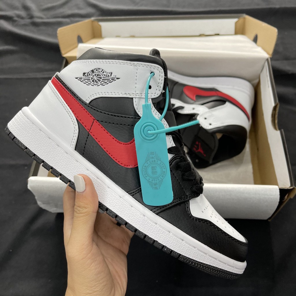 Giày Jordan 1 Mid Black Chile Red | BigBuy360 - bigbuy360.vn