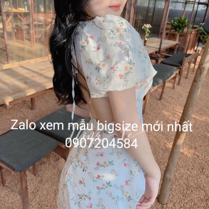 (BIGSIZE 60 ĐẾN 90 KÝ)Đầm hoa nhí hở lưng(có sẵn mút ngực) | BigBuy360 - bigbuy360.vn