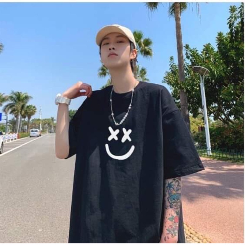 Áo thun tay lỡ mặt cười TC11